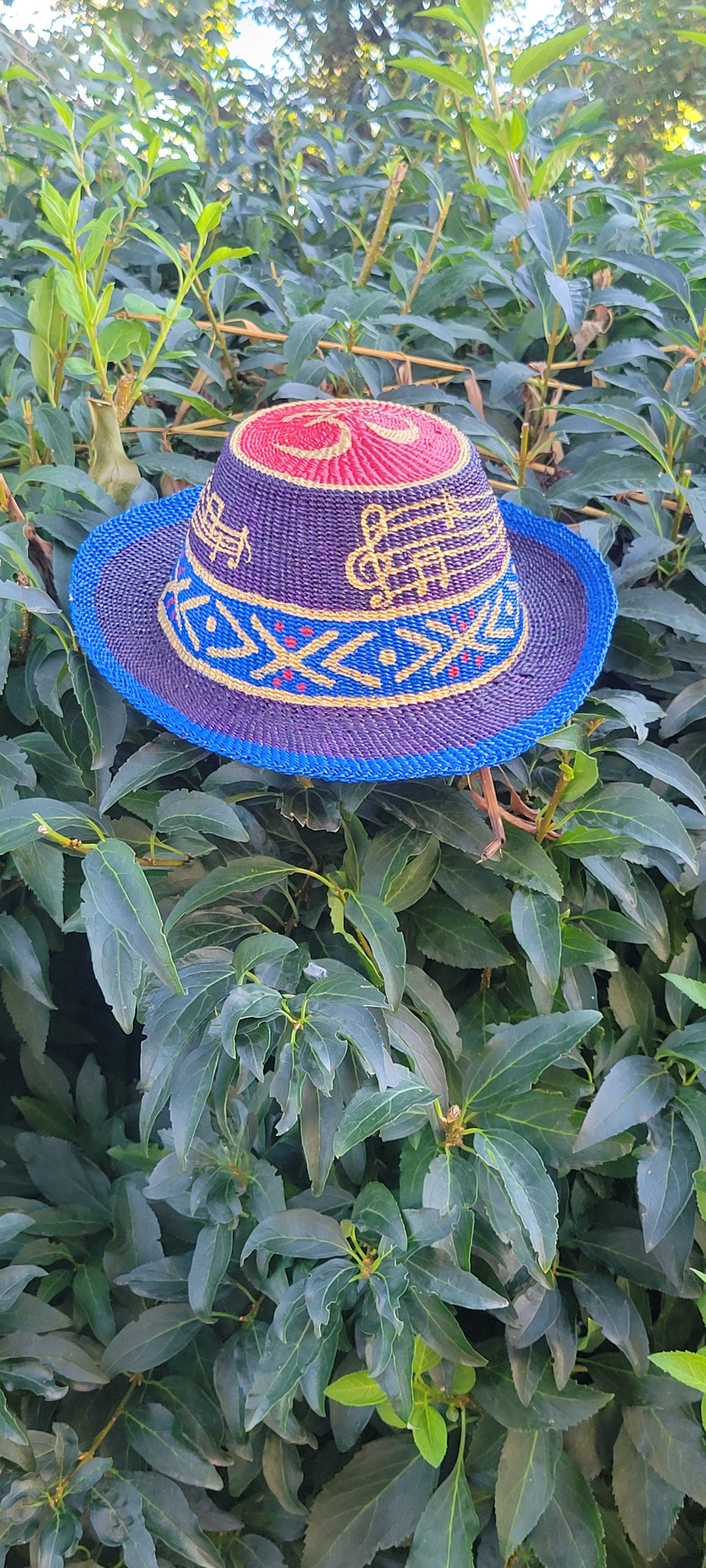 Bolga Fedora Style Hat with Om Symbol