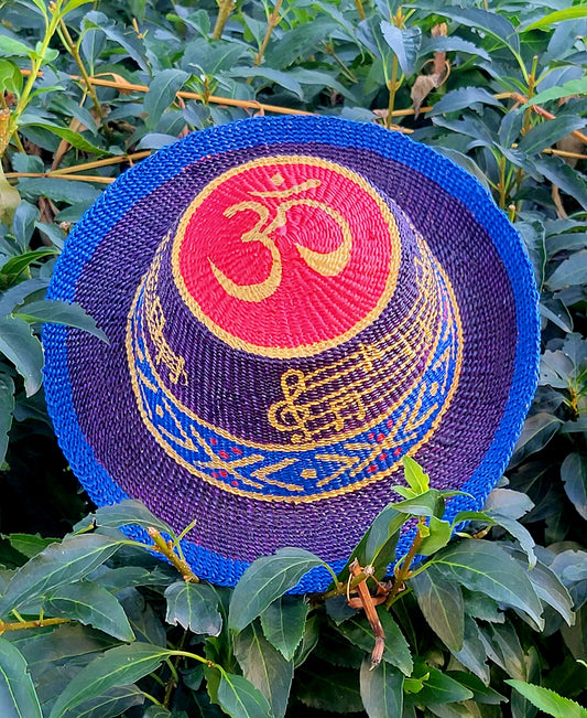 Bolga Fedora Style Hat with Om Symbol