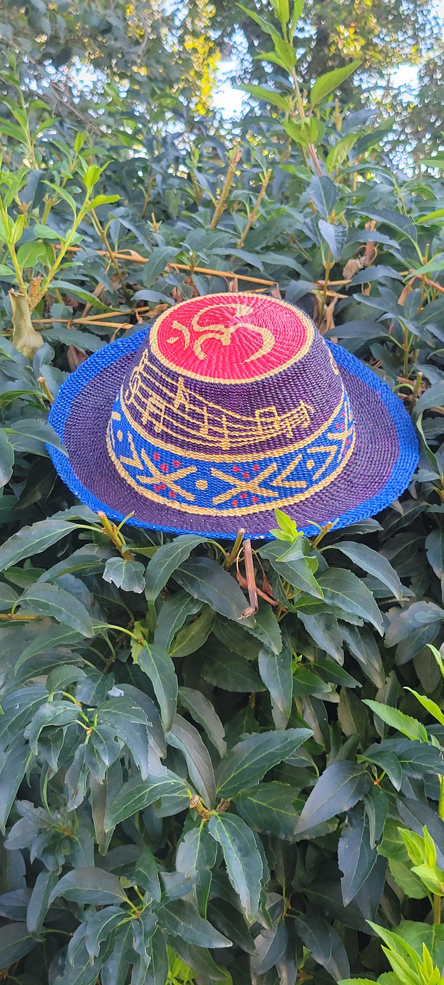 Bolga Fedora Style Hat with Om Symbol