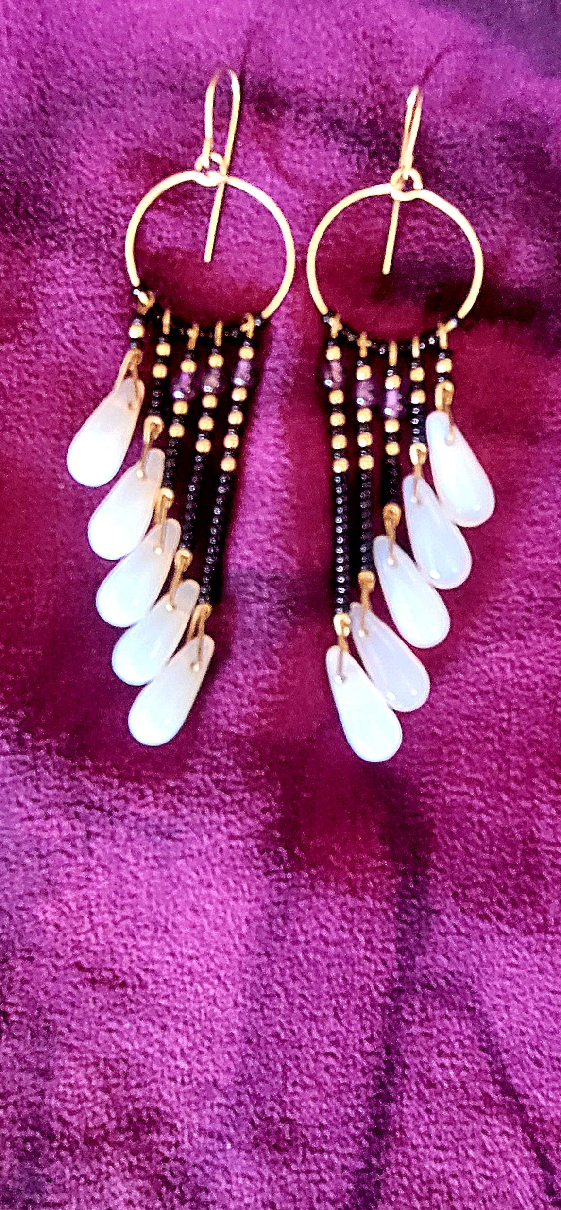 Afrikan Mali Wedding Beads with Amethyst and Gold-filled beads