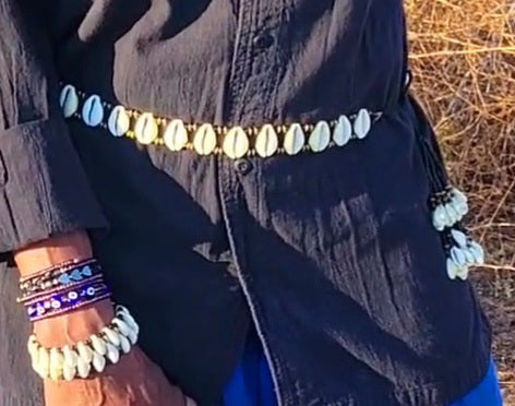 Cowrie shell belt